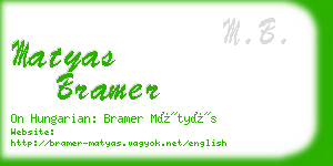 matyas bramer business card